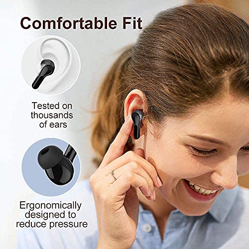 MuGo Wireless Earbuds, Bluetooth Headphones with Premium Sound Quality 8H Playtime, IP7 Waterproof Bluetooth Earbuds, Ultra-Lightweight, Built-in Mic, Touch Control Noise Cancelling in-Ear Earbuds