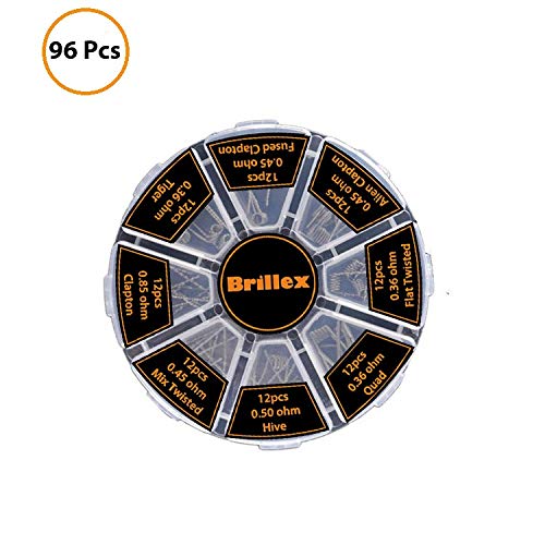 96pcs Prebuilt Resistance Wire Premade Set 8 Different Types -for Electrical Use (Best Cotton To Use For Vape)