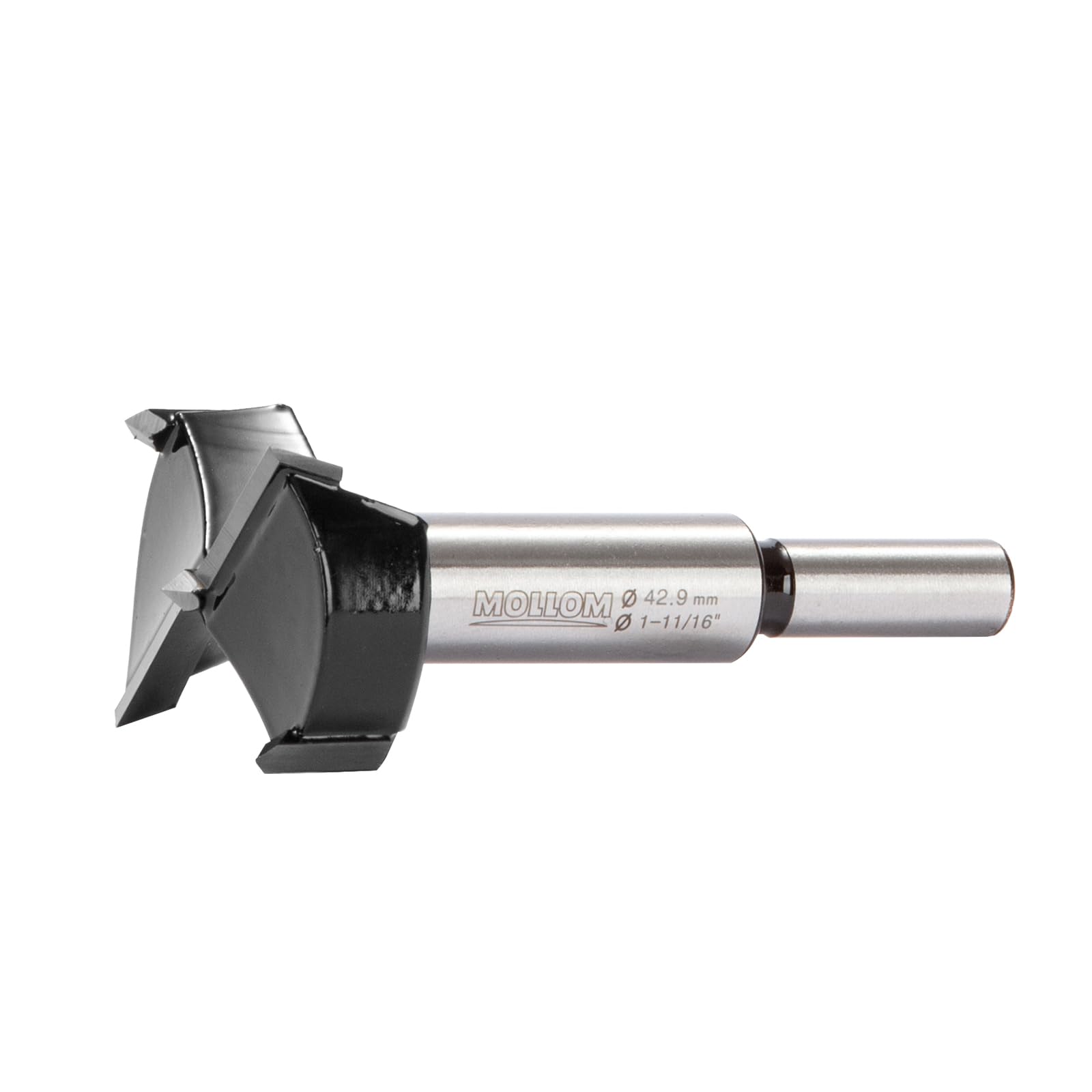 MOLLOM 1-11/16" (42.9mm) Forstner Drill Bit for Precise Woodworking with Durable YG8 Carbide Thickness of 2.0mm,This Hinge Cutter Tool is Ideal for Hard Wood, Plastic, Plywood