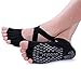 Hylaea Yoga Socks for Women with Grip & Non Slip Toeless Half Toe Socks for Ballet Pilates Barre Dance