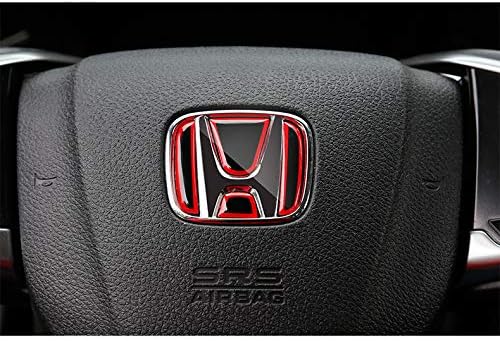 Sunyat Racing Red Trim Decal Sticker Emblem Logo for Honda Car Steering Wheels