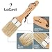 Pro 6 Chalked Brush Set for Artist - Waxing,Milk Paint, Brush Set - Premium Thick Natural Boar Bristles Hair - Furniture Paint Brushes - Sanding Pad & Bristle Remover Included - by LoGest