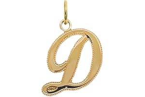 Takar Gold Initial Letter Pendant For Necklaces, 14k Gold A-Z Big Letter Charm Necklace Jewelry for Men And Women. Made In USA