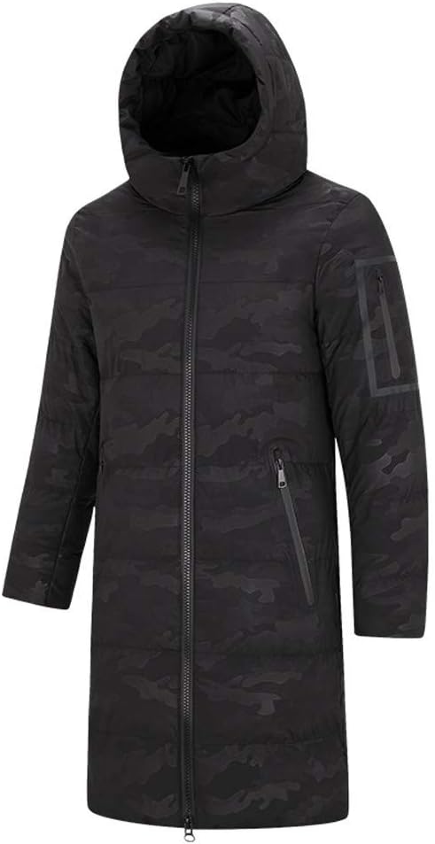 MODOQO Men's Puffer Parka Down Coat Long Trench Winter Warm Windproof Overcoat