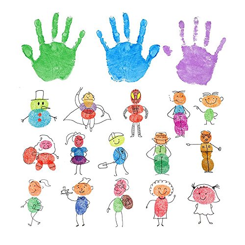 Holoras Ink Stamp Pads for Kids, 8 Colors Washable Craft Fingerprint Ink Pad Kit for Children DIY Painting