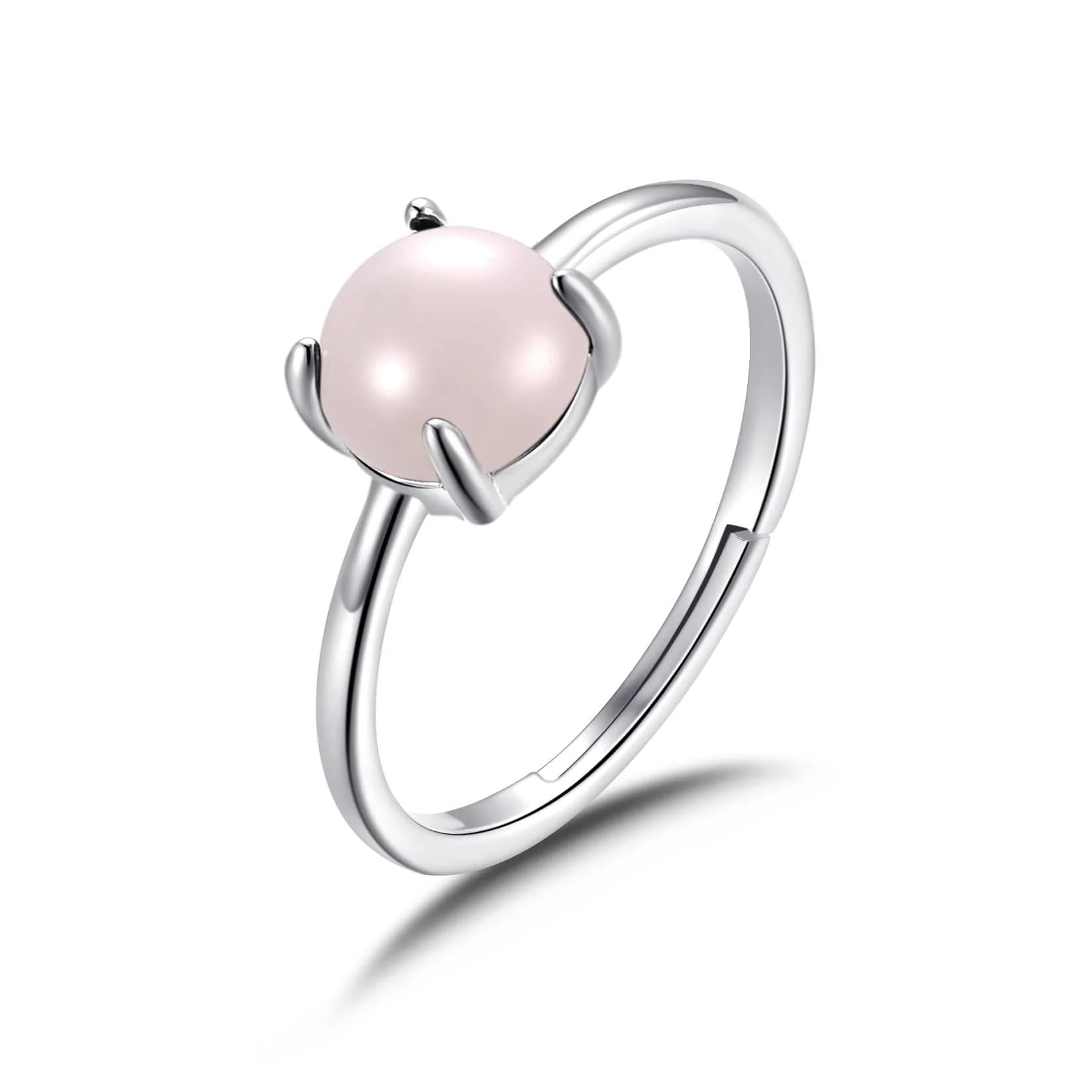 Philip Jones Rose Quartz Adjustable Ring