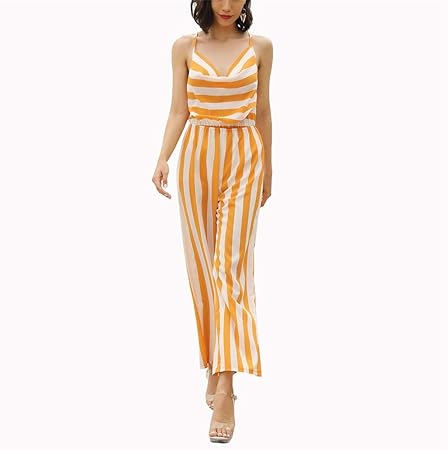 Striped long romper Clearance