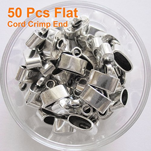 Flat Leather Cord End Caps Round Tassel End Caps Barrel End Caps