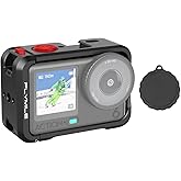 Osmo Action 6 Cage for DJI, Aluminum Alloy Protective Frame Case, with Cold Shoe / 1/4" Thread/Shutter Button Compatible with DJI Mic Tripods Magnetic Mount Accessories