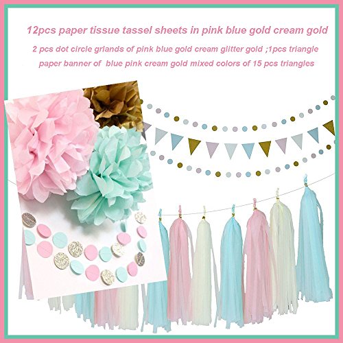 Gender Reveal Party Supplies Baby Shower Decorations Baby Blue