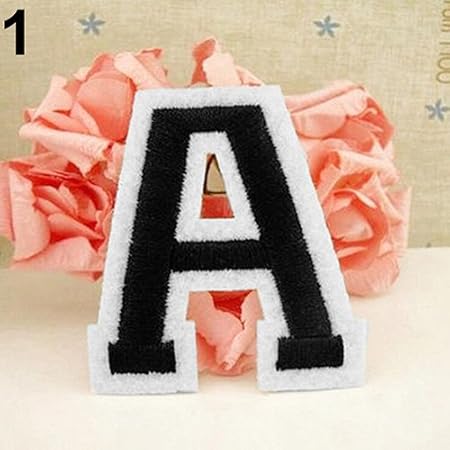 Stoffbuchstabe A-Z besticktes Motiv zum Aufbügeln/Aufnähen / Kleidungsstücke a