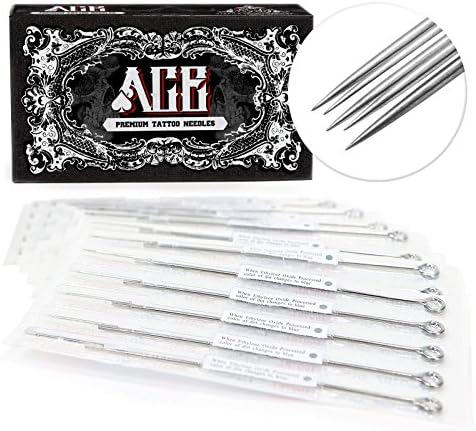ACE Needles 50 pcs. 5 Single Stack Magnum Shader Pre-made Sterile Tattoo Needles - 5M1