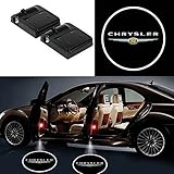 Bearfire 2 Pcs Wireless Car Door Led Welcome Laser Projector Logo Light Ghost Shadow Light Lamp Logos (chrysler)