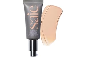 Saie Slip Tint Tinted Moisturizer with SPF 35 - Light Coverage, Glowy Skin Tint & Mineral Sunscreen for Face with Hydrating Hyaluronic Acid - Summer Makeup Essential - Shade Three (1.35 oz)