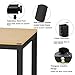 Need Computer Desk, 47 inch Home Office Desk, Modern Simple Style Home Office Gaming Desk, Basic Writing Table for Study Student, Black Metal Frame, Teak