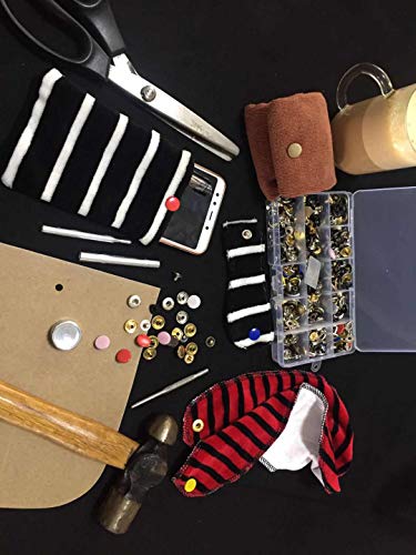 Meikeer 80 Stes Snap Fasteners Kit Snaps Buttons 15mm Metal Snaps with 4 Pieces Fixing Tools 4 Color Clothing Snaps Kit for Thin Leather Jacket Jeans Wear Bracelet Bags (4 Color)