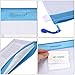 Zipper Pouch, Wisdompro 4 Packs Durable Letter Size Waterproof Mesh File Bag, Document Organizer - Blue