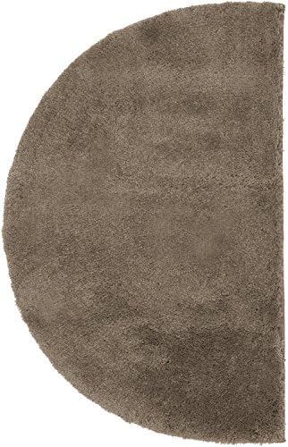 Erwin Müller Half-round bath mat taupe size 50x80 cm