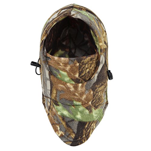Tagvo Winter Balaclava Full Face Mask Cover, Fleece Tactical Balaclava, Windproof Camouflage Headwear Balaclava for Hunting Fishing (Camouflage RZ15)