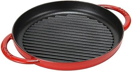 Amazon ストウブ Staub グリルパン 26cm ピュアグリル チェリー Grill Round 2 Handles Cherry ステーキ バーベキュー q 焼肉 鉄板 並行輸入品 グリルパン オンライン通販
