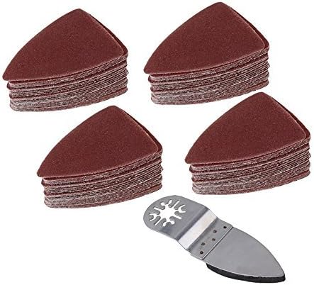CNBTR Universal Oscillating MultiTool Polishing Finger Sanding Pad Disc Sanding Sandpaper Sheet Set of 5 by CNBTR Grinder Accessories