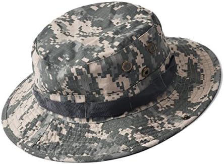 Boonie Hat Camouflage Outdoor Sunscreen Wnd Round Side (Subdued Urban Digital Camo)