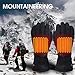 GLOBAL VASION Electric Heated Gloves with Rechargeable Batteries Gloves Waterproof Thermal Gloves Touchscreen for Skiing Walking Hiking Climbing Driving Cold Weather Gloves