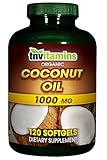 TNVitamins Organic Extra Virgin Coconut Oil 1000 Mg - 120 Softgels