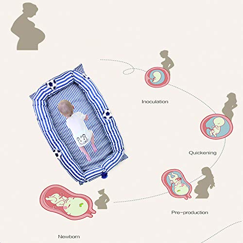 Abreeze Baby for Bed Baby Nest SleeperGrey Striped Baby