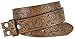 BS220 Western Floral Engraved Embossed Tooled Genuine Leather Belt Strap w/Snaps 1 1/2