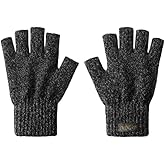 Fingerless Gloves Men - Wool Thermal Fleece Knited Mitten Warm and Comfortable for Working Outdoor Activities