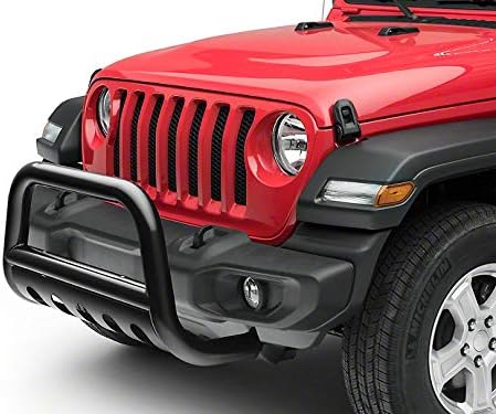 RedRock 4x4 3 in. Bull Bar with Skid Plate in Gloss Black - for Jeep Wrangler JL 2018-2019