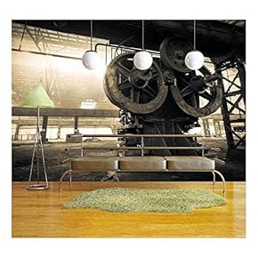 Metallurgical Firm Waiting for a Demolition - Removable Wall Mural | Self-Adhesive Large Wallpaper - 66x96 inches