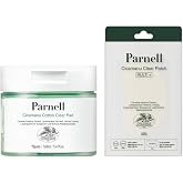 Parnell Cicamanu Acne Care Duo &ndash; Clear Patch Hydrocolloid Spot Patches + Cotton Clear Pads with LHA/PHA &amp; Centella Biome Complex | Korean Skincare Set for Exfoliating, Soothing &amp; Acne-Prone Skin