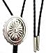 Dangerous Threads Western Bolo Tie w Scalloped Oval Concho Ornament; 1 1/2