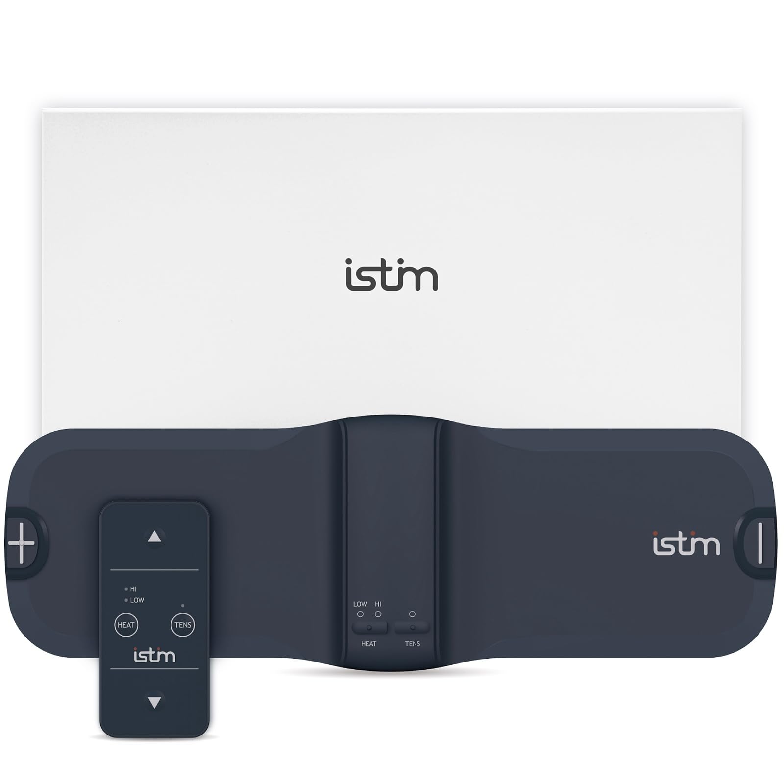 Photo 1 of iStim X1 Wireless Heat TENS Unit Muscle Stimulator for Back Pain Relief - Rechargeable Massager with Remote Control,15 Intensity and Japanese Gel Pads