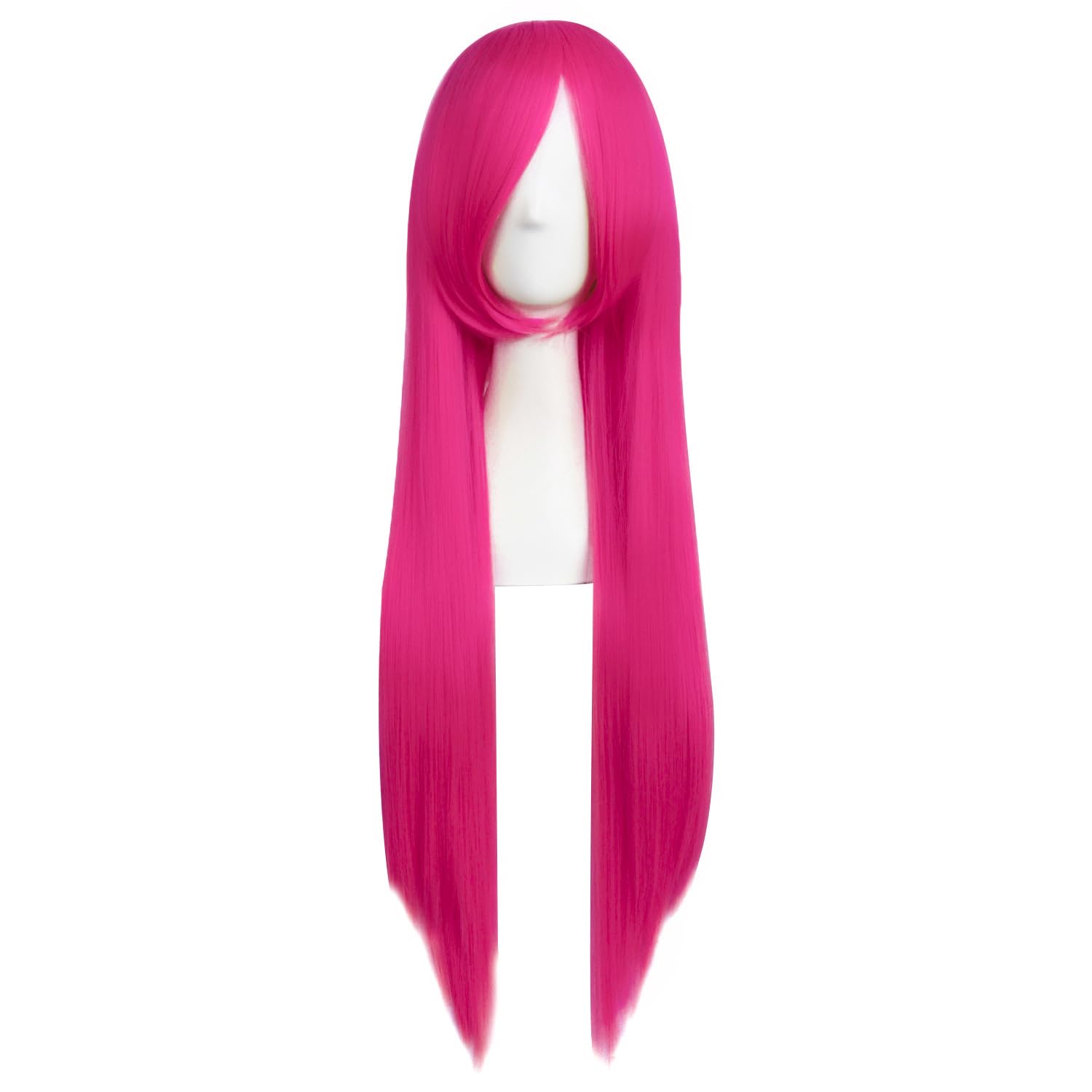 MapofBeauty 32 Inch/80 cm Long Straight Anime Costume Cosplay Wig Party Wig (Hot Pink) — image 1
