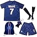 LES TRICOT 2019/2020 Paris Home #7 MBAPPE Football Futbol Soccer Kids Jersey Shorts Socks Set Youth Sizes