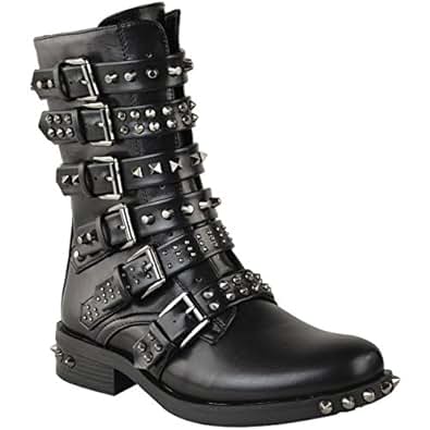 Amazon.com | Fashion Thirsty Womens Studded Ankle Boots