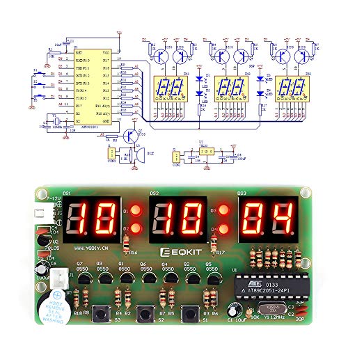 MiOYOOW C51 6Digit DIY Digital Electronic Clock Kit AT89C2051 Chip