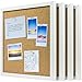 OrgaNice Cork Board/Bulletin Board - 4X Beautifully Framed 12 x 12-Inch Tiles - Reinforced Frame - Zero Flaking - Start Your Dream Project - Mounting Hardware Included - Bonus 10x Push Pins