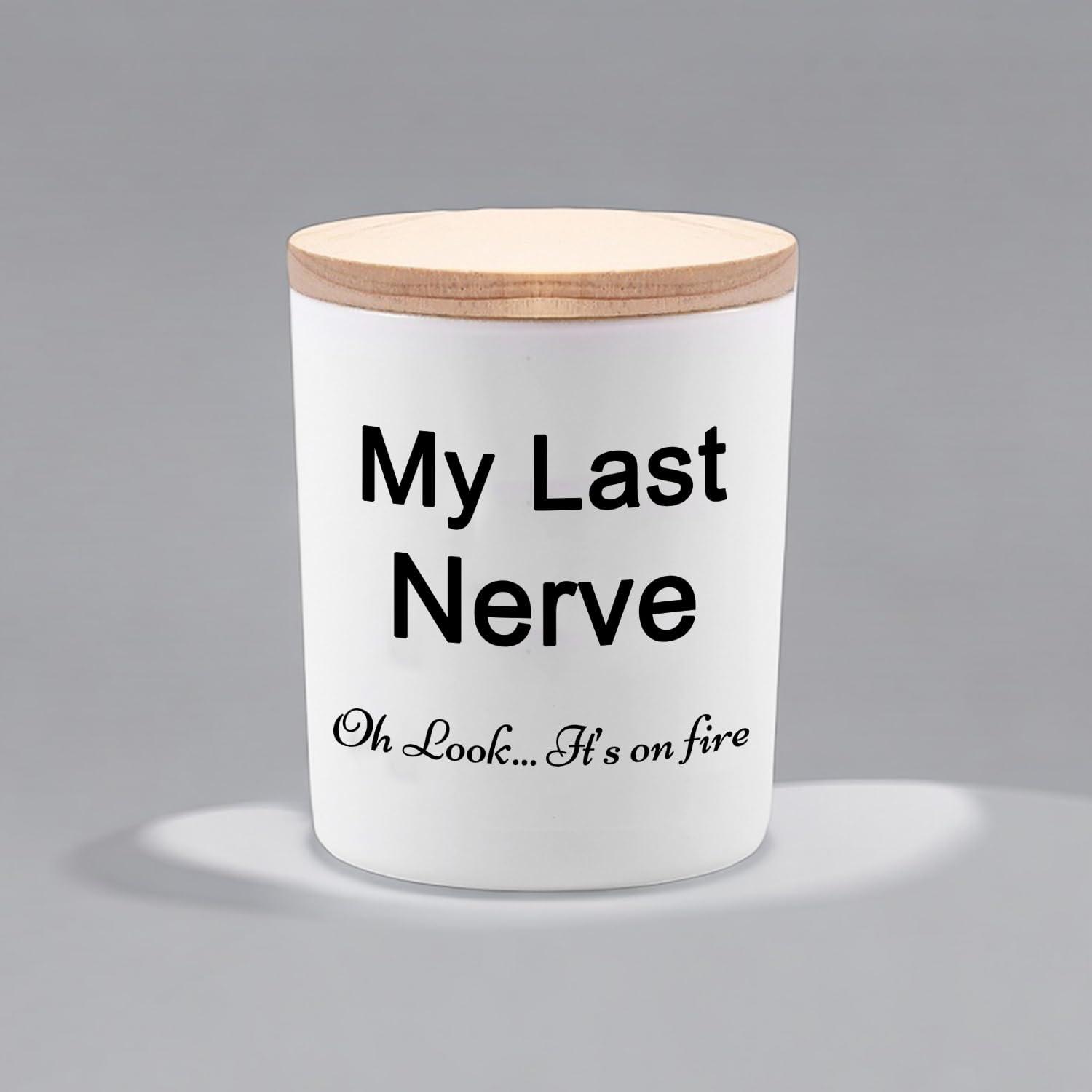 BFJLIFE Candles Gifts for Women Funny Unique Novelty My Last Nerve Candle Christmas Birthday Gift for Sister Best Friend Stocking Stuffers for Women Lavender Scented Soy Candle