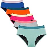 Mordlanka Teen Period Underwear Menstrual Panties for Girls Heavy Flow Leakproof Protective Briefs First Period Kit for Girls