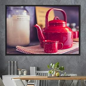 signwin Framed Canvas Wall Art Cup of Tea...