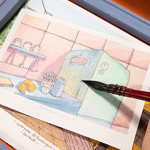 MeiLiang Watercolor Paint Set, 48 Vivid Colors Includes12 Metallic