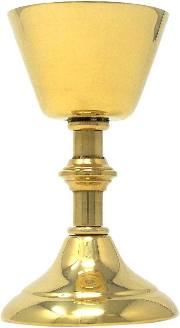 High Polished Brass Small Holy Wine Goblet Chalice, 0.8