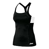 ASICS Womens Rally Tank, Black/White, Small