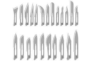 120 STERILE DISPOSABLE SCALPEL HANDLE BLADES #10#11#15#20# 21#22 + 1 SCALPEL HANDLE #3 FREE + 1 SCALPEL HANDLE #4 FREE INSTRUMENTS (CYNAMED)