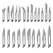 120 Surgical STERILE Scalpel Handle Blades #10#11#15#20# 21#22 +2 Free Scalpel Handle #3 and #4 Suitable for Dermaplaning, Crafts, Medical/Surgical Instruments/Equipment -CYNAMED Brand primary