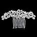 1PCS Crystal Flower Rhinestone Headpiece Wedding Bride Prom Hair Clip Hair Comb